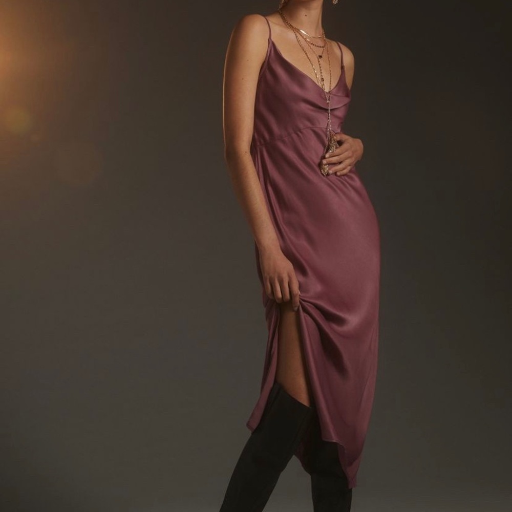 Anthropologie Elyse Bias Midi Slip Dress